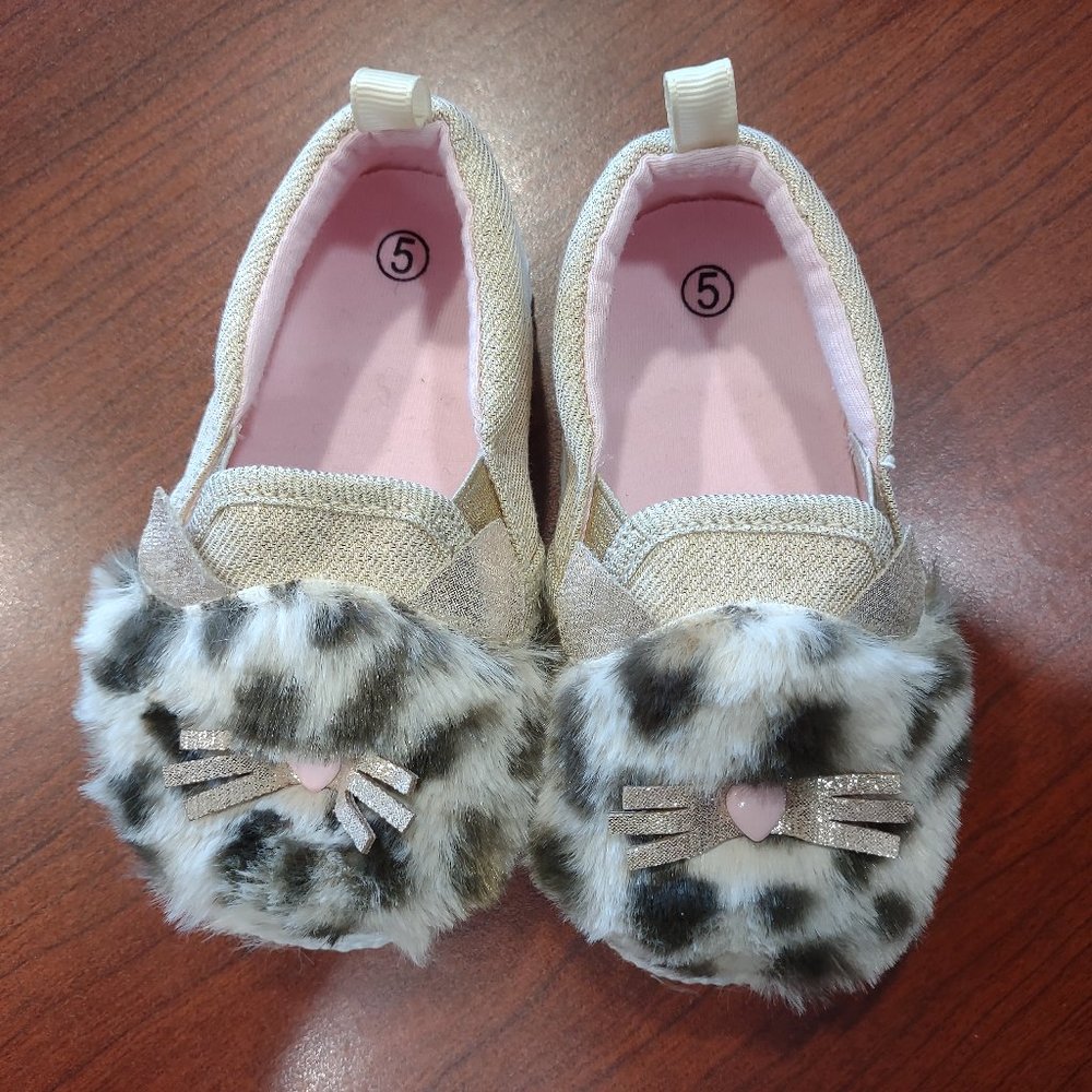 Toddler Slipper Shoes Cat Theme Size 5